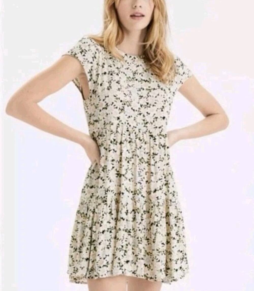 American Eagle Daisy Floral Baby Doll Swing Dress Viscose Size XS (K